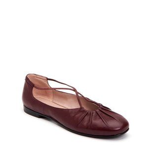 Taryn Rose Alessandra Chianti leather ballet flats